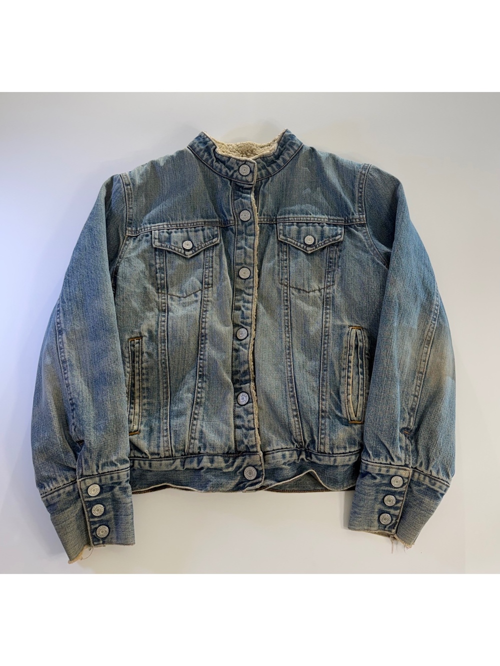 GAP Men's XL Denim Sherpa-Lined Jacket